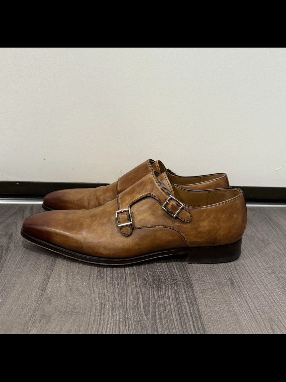 Magnanni Men's Sz 11.5 M Miro Double Monk Strap Leather Oxford Shoes 13274 $395